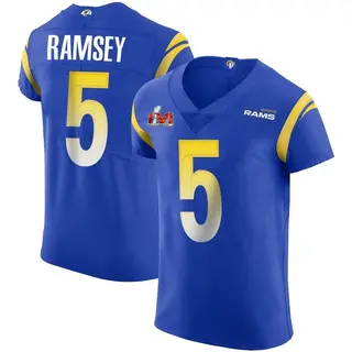 Elite Men's Jalen Ramsey Los Angeles Rams Nike Jalen ey Alternate Vapor Untouchable Super Bowl LVI Bound Jersey - Royal