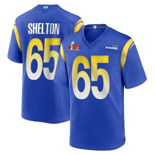 Game Men's Coleman Shelton Los Angeles Rams Nike Alternate Super Bowl LVI Bound Jersey - Royal