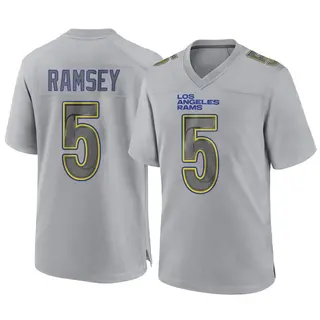 Game Men's Jalen Ramsey Los Angeles Rams Nike Jalen ey Atmosphere Fashion Jersey - Gray