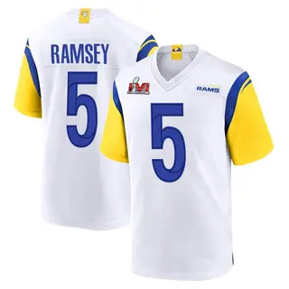 Game Men's Jalen Ramsey Los Angeles Rams Nike Jalen ey Super Bowl LVI Bound Jersey - White