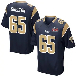 Game Youth Coleman Shelton Los Angeles Rams Nike Team Color Super Bowl LVI Bound Jersey - Navy