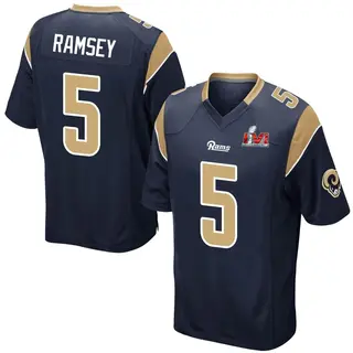 Game Youth Jalen Ramsey Los Angeles Rams Nike Jalen ey Team Color Super Bowl LVI Bound Jersey - Navy