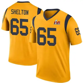 Legend Men's Coleman Shelton Los Angeles Rams Nike Color Rush Super Bowl LVI Bound Jersey - Gold