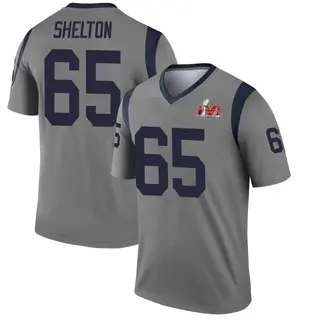 Legend Men's Coleman Shelton Los Angeles Rams Nike Inverted Super Bowl LVI Bound Jersey - Gray