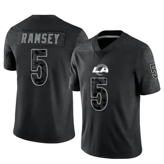 Limited Men's Jalen Ramsey Los Angeles Rams Nike Jalen ey Reflective Jersey - Black
