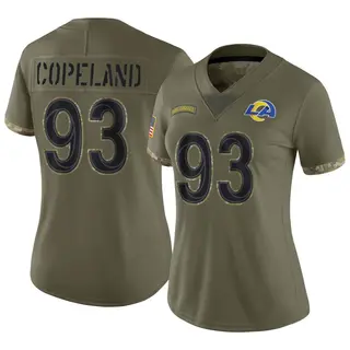 Limited Women's Marquise Copeland Los Angeles Rams Nike 2022 Salute To Service Jersey - Olive