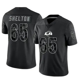Limited Youth Coleman Shelton Los Angeles Rams Nike Reflective Jersey - Black