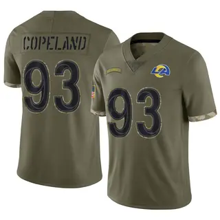 Limited Youth Marquise Copeland Los Angeles Rams Nike 2022 Salute To Service Jersey - Olive